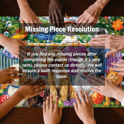 300 Piece Puzzles for Adults, Cute Dog Jigsaw Puzzle for Adults Children Elderly, Large Piece Fun Animal Puzzle for Kids Ages 8-10 10-12, Challenging Landscape Puzzles,Family Game Great Gift 20.5*15in - style: Cute Dogs Cats
