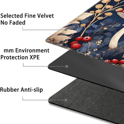 for MTG Game Playmat - 24 x 14 inches with Dices and Storage Bags, Non-Slip Base for TCG and Board Game Card Mats, Trading Card Games Mat, Red Mushroom Pattern Collectible Card Playmats - color: Jv-playmat-p7-1-d113