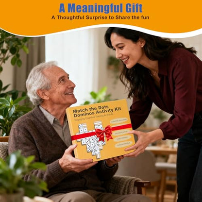 Match The Dots Dominos Memory Game for Seniors, Wooden Board Kit | Dementia activities, Memory Games & Cognitive Training, Elderly Therapy Products, Templates & Storage Bag