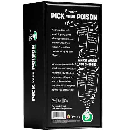 Pick Your Poison After Dark – Adult Party Game for Friends & Groups | Hilarious “Would You Rather” Card Game | Funny Icebreaker for Game Nights, Parties & Pregames | Great Gift for Adults