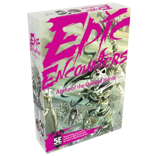 Epic Encounters: Arena of The Undead Horde RPG Fantasy Roleplaying Tabletop Game with 20 Detailed Miniatures, Double-Sided Game Mat, & Game Master Adventure Book with Monster Stats, 5E Compatible | 20 detailed miniatures, double-sided game mat, adventure