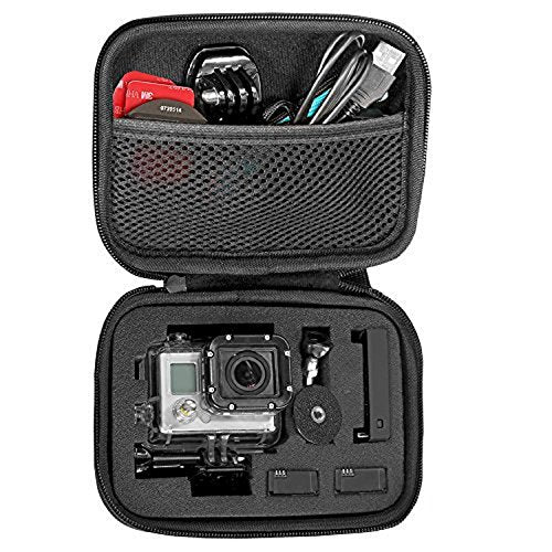 Small Carrying Case Compatible with Gopro Hero 13 12 11 9 8/AKASO EK7000 Brave 4 Brave 7/DJI Osmo Action 5 Pro/ODDV/APEXCAM/Pro Xtreme Action Camera, EVA Storage Bag - color: Case-Small