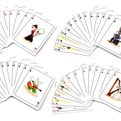 Cat Playing Cards Themed Deck for Adults - Collectible Card Games for Teens, Women and Men - Card Games For Adults on Family Game Night - 54 Cards for Solitaire or Poker - Fun Gifts for Cat Lovers