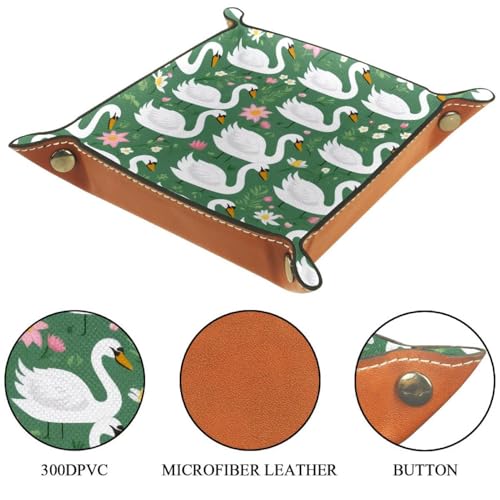 Floral Swans Dice Tray Dice Rolling Tray Folding Dice Holder for Dice Games, Like RPG, DND and Other Table Games - color: Multi 15