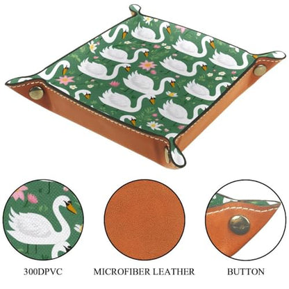 Floral Swans Dice Tray Dice Rolling Tray Folding Dice Holder for Dice Games, Like RPG, DND and Other Table Games - color: Multi 15