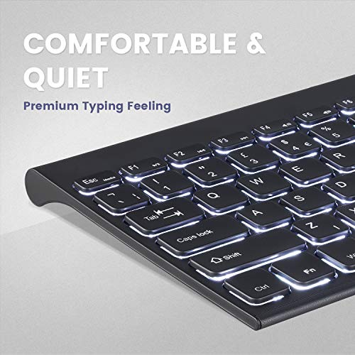 Perixx PERIBOARD-429 Wired Mini Backlit Keyboard - Thin and Silent Scissor Keys - White Backlight Color - US English