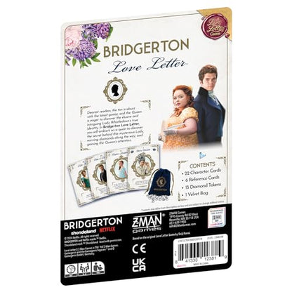 Bridgerton Love Letter Card Game - Unmask Lady Whistledown's Identity! Strategy Game for Kids and Adults Based on The Hit Neflix Series, Ages 10+, 2-6 Players, 20 Minute Playtime, Made by Z-Man Games