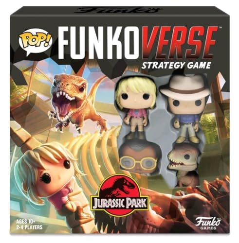 Funkoverse: Jurassic Park 100 4-Pack Board Game,2 TO 4 players, Multicolour - style: Jurassic Park 100 4-Pack