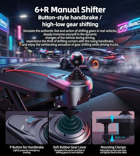 PXN V9Gen2 Racing Wheel with Pedals and Shifter 270/900 Degree Gaming steering Wheel for PC,PS4,PS3,Xbox One, Xbox Series X/S,N-Switch (NOT Support Mac/PS5)