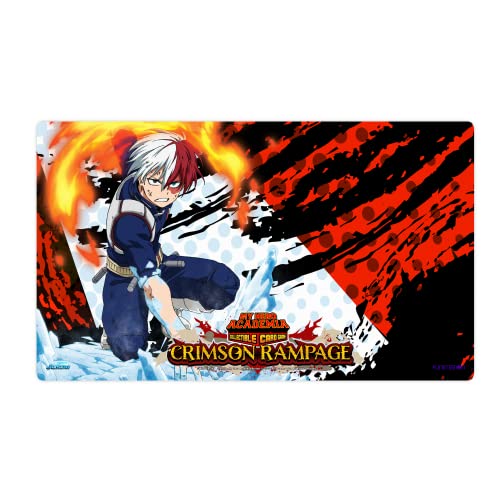 My Hero Academia Collectible Card Game Series 2 Crimson Rampage Shoto Todoroki PLAYMAT | 24' by 14' Rubber Game Mat | Ages 14+ | 2 Players | Average Playtime 20-30 Minutes | Made by Jasco Games