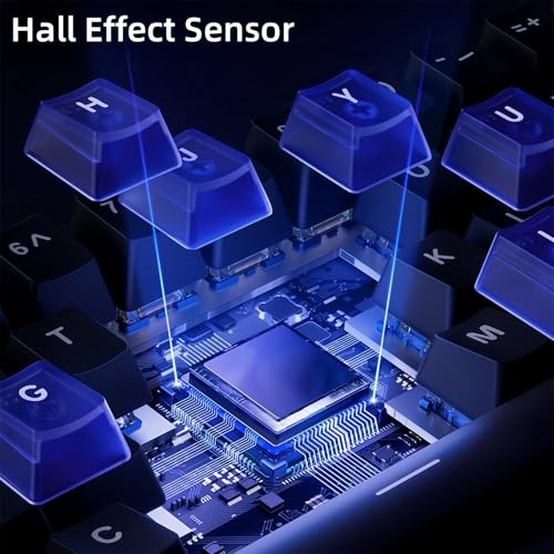 FKZ x MCHOSE ACE 68 Magnetic Switch Gaming Keyboard,Hall Effect Rapid Trigger Keyboard 60% Hyper-Fast Adjustable Actuation,RGB Backlit 8K Hz Polling Rate for Mac/PC Game (Black) - color: Black-Blue Ice Magnetic Switch
