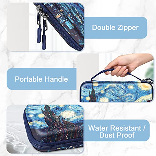 FINTIE Carrying Case for Nintendo Switch / Switch OLED Model (2021) | Portable Travel Storage Bag, Shockproof Protective Cover, 10 Game Card Slots & Inner Pocket, Starry Night - color: starry night
