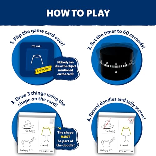 Skillmatics Card & Board Game – It’s Not It, Hilarious Drawing Game | Fast-paced Fun, Perfect for Family Game Nights, Race to Doodle, Gifts for Kids, Teens, Adults Ages 7, 8, 9, 10 & Up - style: It’s Not It!