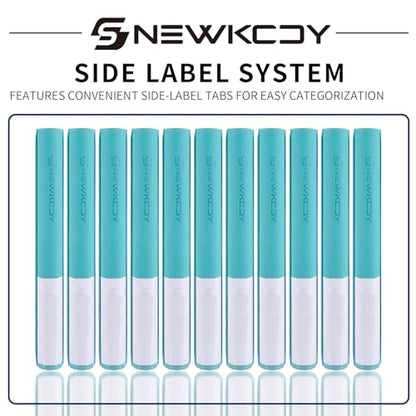 Snekdy Top loader Binder, 9 Pockets Top Loader，Holds 360 Top Loaders cards, Card binder with Sleeves for card in 3 x 4 inch color smooth Zipper PU Leather (Turquoise) - color: Turquoise