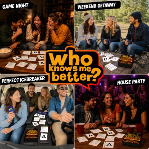 QUOKKA Card Games for Adults – Who Knows Me Better NSFW Edition – Party Game with 500+ Questions for Friends, Couples & Party Game Nights Ages 18+ - color: Party