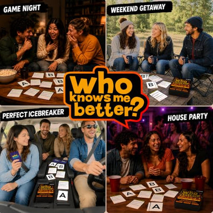 QUOKKA Card Games for Adults – Who Knows Me Better NSFW Edition – Party Game with 500+ Questions for Friends, Couples & Party Game Nights Ages 18+ - color: Party