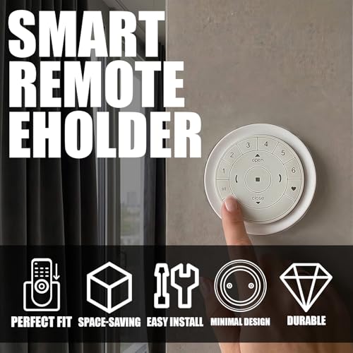 Remote Control Wall Mount Holder for Hunter Douglas PowerView Generation 2 Surface Mount Bracket Station Only Part (White) - color: White