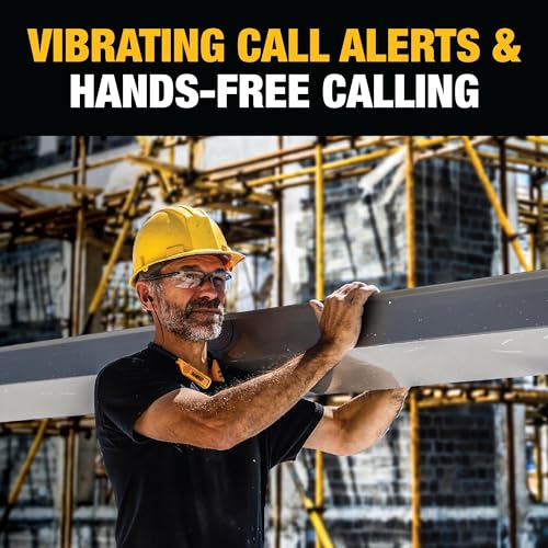 DEWALT Heavy Duty 2-in-1 Neckband Bluetooth Headphones w/Built-in Speakers, Jobsite Wearable Speaker & Around Neck Headphones, Wireless Bluetooth Headset, 60+ Hrs Hands-Free Music/Calls, Carry Pouch - color: Yellow and Black