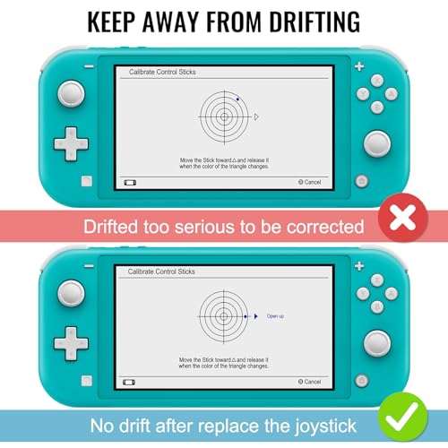 Joycon Joystick Replacement 4 Pack, Switch Joysticks Replacement for Nintendo Switch, Switch Lite & OLED with Thumb Grips, Screws & Spudger by BGYTWEYTD