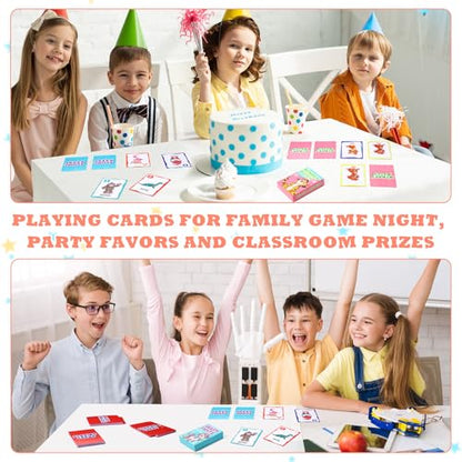 Zubebe 56 Pack Kids Card Games Gifts Bulk Classic Playing Card Game Set for Kids Includes Go Fish, Old Maid, Crazy Eights, Memory Match, Slap Jack, Playing Toy for Party Favors (Classic) - style: Classic