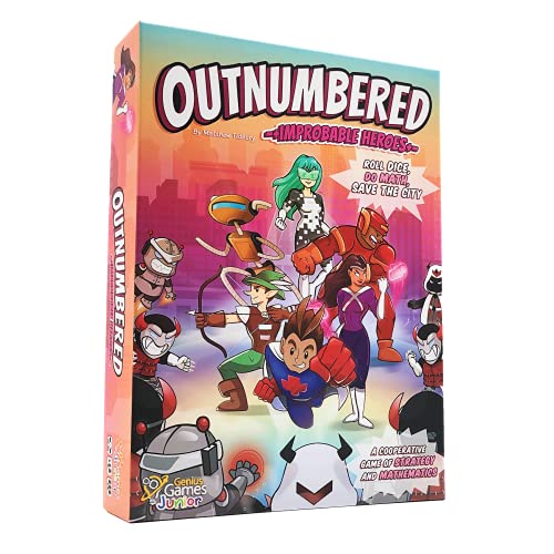 Outnumbered: Improbable Heroes Board Game - A Mensa Award Winning Superhero Math Game | Fun & Educational Game for Kids, Adults, and Families | STEM Toy to Learn Multiplication & Division