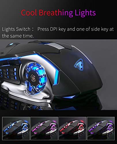 7KEYS One-Handed Gaming Keyboard RGB Backlit, 35 Keys Ergonomic Mini Keyboard with Wrist Rest, Half Keyboard for PC Gaming (Keypad Set B)