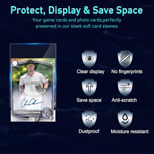 1500ct Card Sleeves - OPP Penny Sleeve for Trading Cards - Premium Toploader Inner - Fit 2.5"x3.5" Standard Trading Sports Game Cards - Ideal for Card Enthusiasts (1500 Pcs)