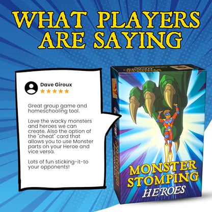 Monster Stomping: Heroes Games – Monster Building Dice & Strategy Card Game for Adults & Kids 13+ | Travel, Party & Family Kids' Games for Game Night Fun | Teen Boys Gift Ideas