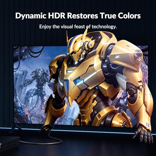 HDMI Cable [Ultra High Speed HDMI HDMI 2.1 Cable 8K@60Hz | 4K@120Hz, 3.2ft Durable Braided Short HDMI Cord for Gaming Monitor -Bandwidth Capability 48Gbps - size: 8K | 3.2ft