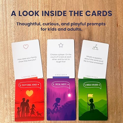 True Talk Family Edition Conversation Starter Card Game, 200 Conversation Cards for Kids and Families, Screen Free Family Game for Dinner, Game Night, Road Trips and Holidays