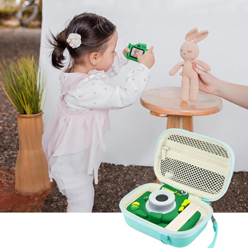 Leayjeen Kids Camera Case for Goopow/Mgaolo Kids Camera-Light Green | Fits CIMELR/Seckton/OZMI Kids Toy Cameras and Children Digital Camera,Shockproof Water-Resistant Hard EVA Shell(Case Only) - color: Green