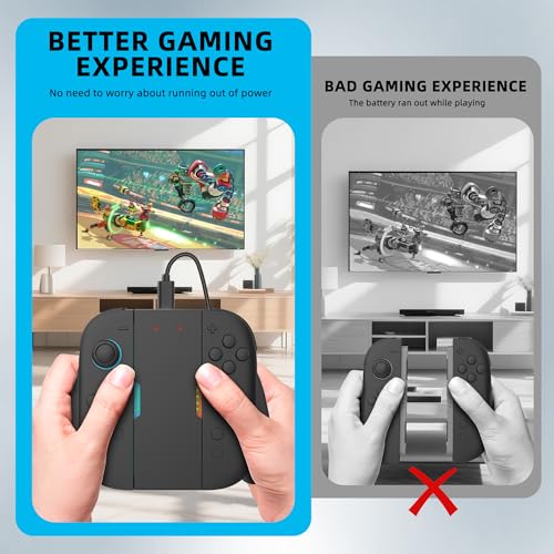 Joy Con Grip for Nintendo Switch 2 with Charging Station, Ergonomic Controller Hand Grip with Enhanced Comfort, Secure & Non-Slip Hold for Switch 2 JoyCons - size: Mag-Charging