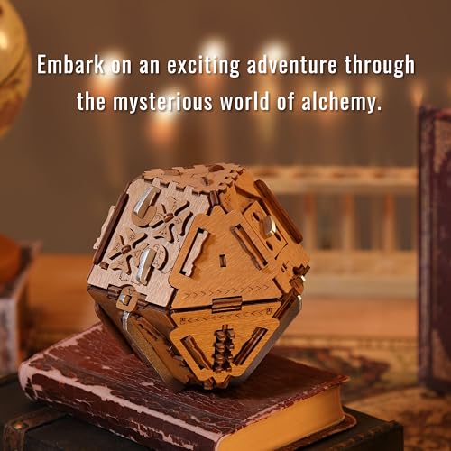 Puzzle Potato Philosopher's Stone Puzzle Box - 3D Brain Teaser Puzzle for Adults - Wooden Treasure Chest - Money Puzzle Box for Cash Gift - Escape Room Game (Metal) - color: Philosopher's Stone(metal)