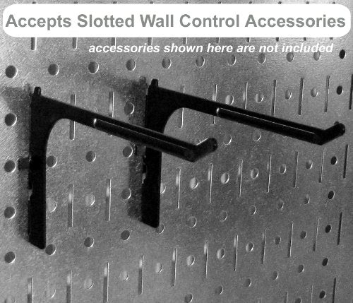 Wall Control 30-WGL-200GVB Galvanized Steel Pegboard Tool Organizer, Galv/Black - color: Galv/Black