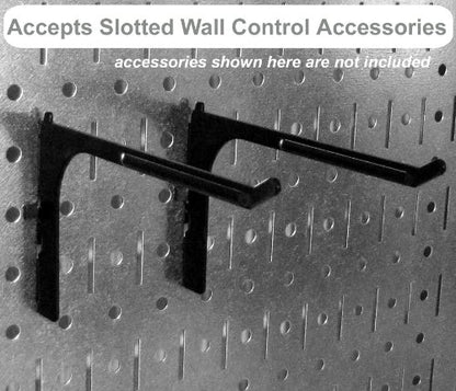 Wall Control 30-WGL-200GVB Galvanized Steel Pegboard Tool Organizer, Galv/Black - color: Galv/Black