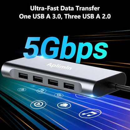 USB C HUB, USB C Adapter 11 in 1 Dongle with 4K HDMI, VGA, PD 100W, 1 X USB 3.0, 3 X USB 2.0 Ethernet, SD/TF Card Reader, 3.5mm Headphone Jack for iPhone 16/15 MacBook Pro/Air, Other Type C Laptops - style: 11 in 1