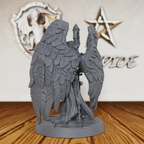 AUSPDICE Dungeons and Dragons Celestial Guardian Miniature,Unpainted DND Minis, Tabletop RPG Game Fantasy Figure, Perfect RPG Gift for Role Playing Gamers & Divine Lore Enthusiasts- AS387
