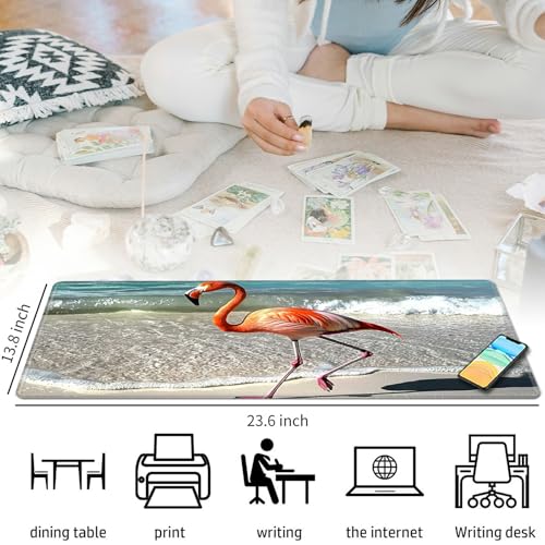 Flamingo for MTG & TCG Playmat Mouse Pad,BFDHGQZC 24" x 14" Game Mat for MTG/RPG/CCG Trading Card Game Playmats Table Mat Perfect for Card Games Video Games Computer Office - color: Flamingo