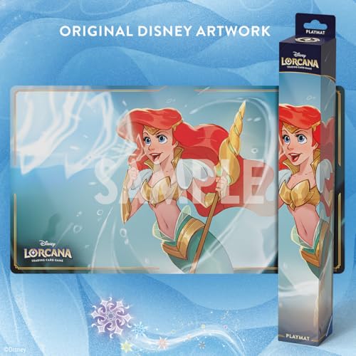 Ravensburger Disney Lorcana TCG Playmat Featuring Ariel - Sonic Warrior - Protects Cards - Versatile Game, Desk, or Mouse Pad - Suitable for Ages 8+