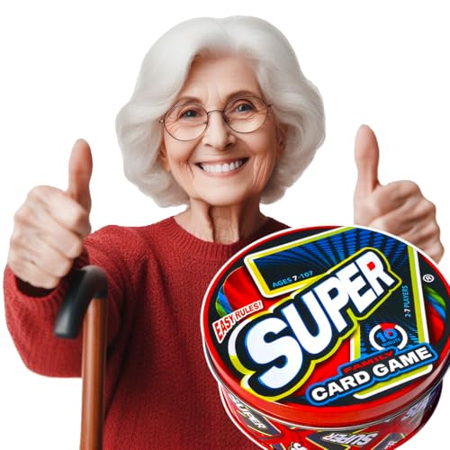 Super 7 Family Card Game Collectible Tin – for Kids and Adults, Family Game Night, Fast Games, Easy to Learn, 2-7 Players, Ages 7 to 107!