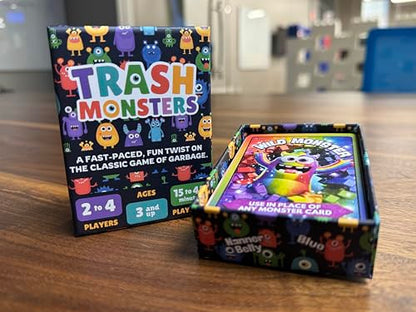 Trash Monsters - Card Game, Easy Number Sequencing Game with Fun Monsters | Ages 3 and up | Kids & Family Nights | Simple to Learn