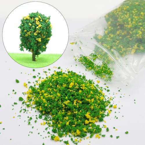 Cayway Mixed Color Tree Powder Model, 5 Pack Simulation Tree Powder, Simulation Flower Modelling Powder, DIY Model Trees Basing Material Kit for Building Model Railway Diorama Scenery - style: Style C