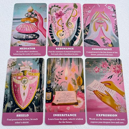 DPEHAKMK Love Oracle Cards, Romantic Relationships Oracle Cards for Beginners, Communication, Trust, Growth, and Healing Oracle Deck