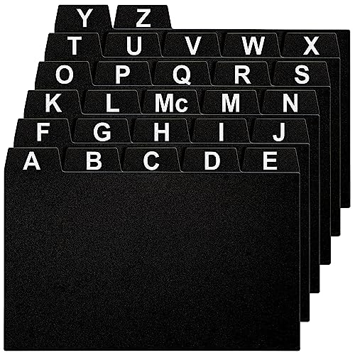 OFFILICIOUS 27 Black Index Card Dividers 3x5 - Large Index Cards for Index Card Box, Index Card Organizer, Index Cards Holder - Alphabetical File Dividers, Recipe and Card Guides, Greeting Cards - size: 3 x 5 Inches, style: 27 Pcs