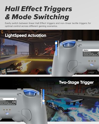 8Bitdo Pro 3 Bluetooth Controller with TMR Joysticks (Gray) | Swappable ABXY Buttons, Pro Back Buttons, Hall Triggers, Charging Dock, for Switch/Switch 2, Windows, Apple, SteamOS, Android - color: Gray, size: Pro 3