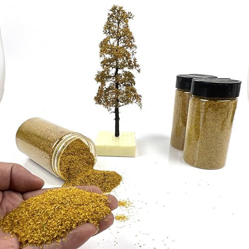 Multicolor Leaf Model - 300ml Miniature Scenery Material for Train Railway, Diorama, Car Scene & Scale Landscape Layouts (Autumn Yellow) - color: Autumn Yellow