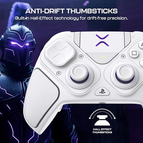 Turtle Beach Victrix Pro BFG Reloaded Wireless Gaming Controller for PS5 | PS5, PS4, PlayStation, PC, Modular, Fightpad Module, Hall-Effect Sticks, Triggers, 4 Remappable Buttons, Esports, White - color: White