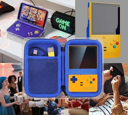 Hard EVA Carrying Storage Case Compatible with Retroid Pocket Flip 2 / Retroid Pocket Classic Retro Game Handheld Console Protective Travel Storage Box (Blue) - color: Blue