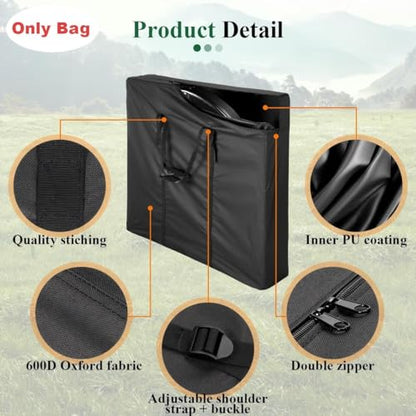 26" Folding Card Table Storage Bag, 26x26 Carry Bag for Square Table | Storage Bag for Mahjong/Camping/Party Table, Waterproof Dustproof Protective Cover - 26x26x3.5 in - size: 26" x 26" x 3.5"