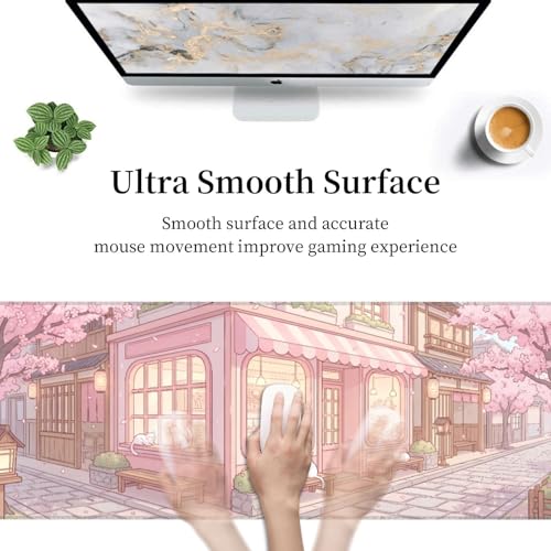 Extended Gaming Mouse Pad, Large Mouse Mat, XL Desk Pad for Keyboard and Mouse, Non-Slip Rubber Base & Stitched Edges for Gamer Office 31.5x11.8 in - color: 14